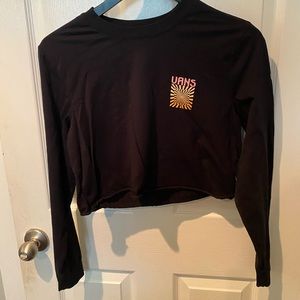NWOT VANS Long Sleeve Crop Top Graphic Tee